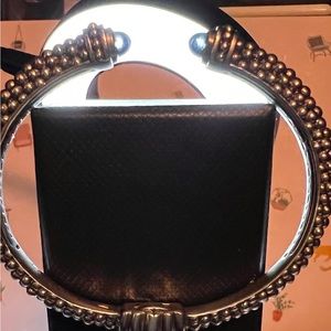 Lagos Caviar Silver Hinge Bracelet with Blue Topaz Size Medium